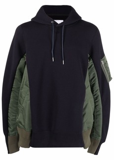 Sacai bomber jacket hybrid panelled hoodie