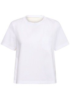 Sacai Cotton Jersey & Nylon Twill T-shirt