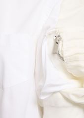 Sacai Cotton Poplin & Nylon Twill Mini Dress