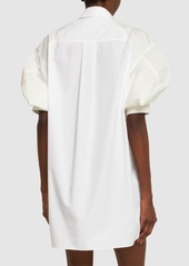 Sacai Cotton Poplin & Nylon Twill Mini Dress