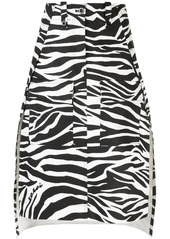 Sacai deconstructed zebra-print skirt