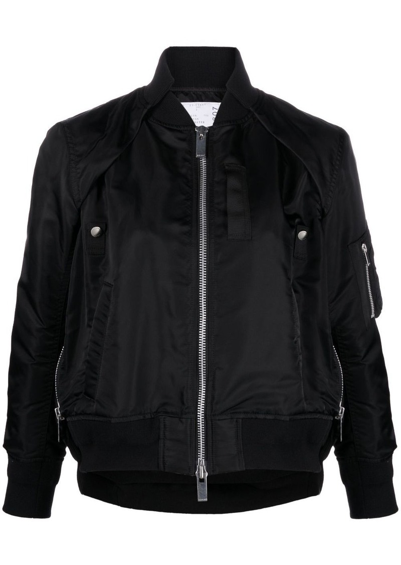 Sacai detachable-sleeve bomber jacket