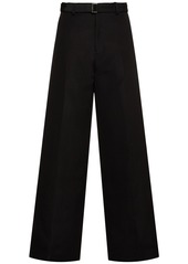 Sacai Double-faced Silk & Cotton Wide Pants