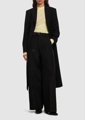 Sacai Double-faced Silk & Cotton Wide Pants