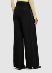 Sacai Double-faced Silk & Cotton Wide Pants