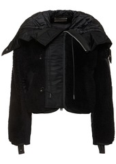 Sacai Faux Shearling & Nylon Twill Jacket