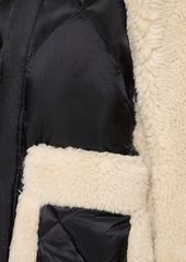 Sacai Faux Shearling & Quilted Nylon Jacket