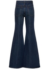 Sacai High Rise Wide Leg Jeans W/belt