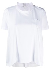 Sacai pleated back structured T-shirt