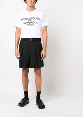Sacai pleated belted shorts