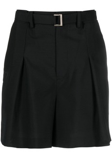 Sacai pleated belted shorts