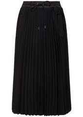 Sacai Pleated Technical Jersey Skirt