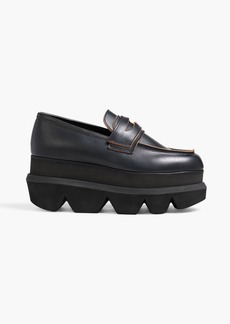 SACAI - Leather platform loafers - Black - EU 38
