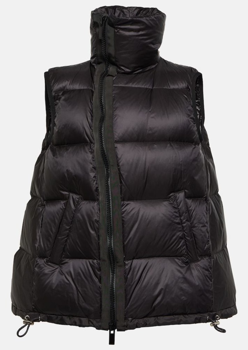 Sacai Asymmetric quilted down vest