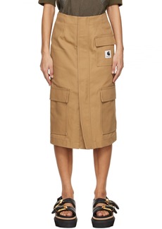 sacai Beige Carhartt WIP Edition Midi Skirt