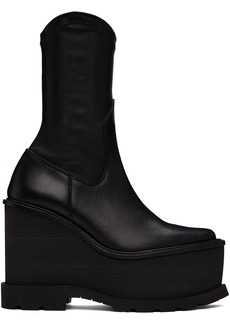 sacai Black Cowboy Wedge Boots