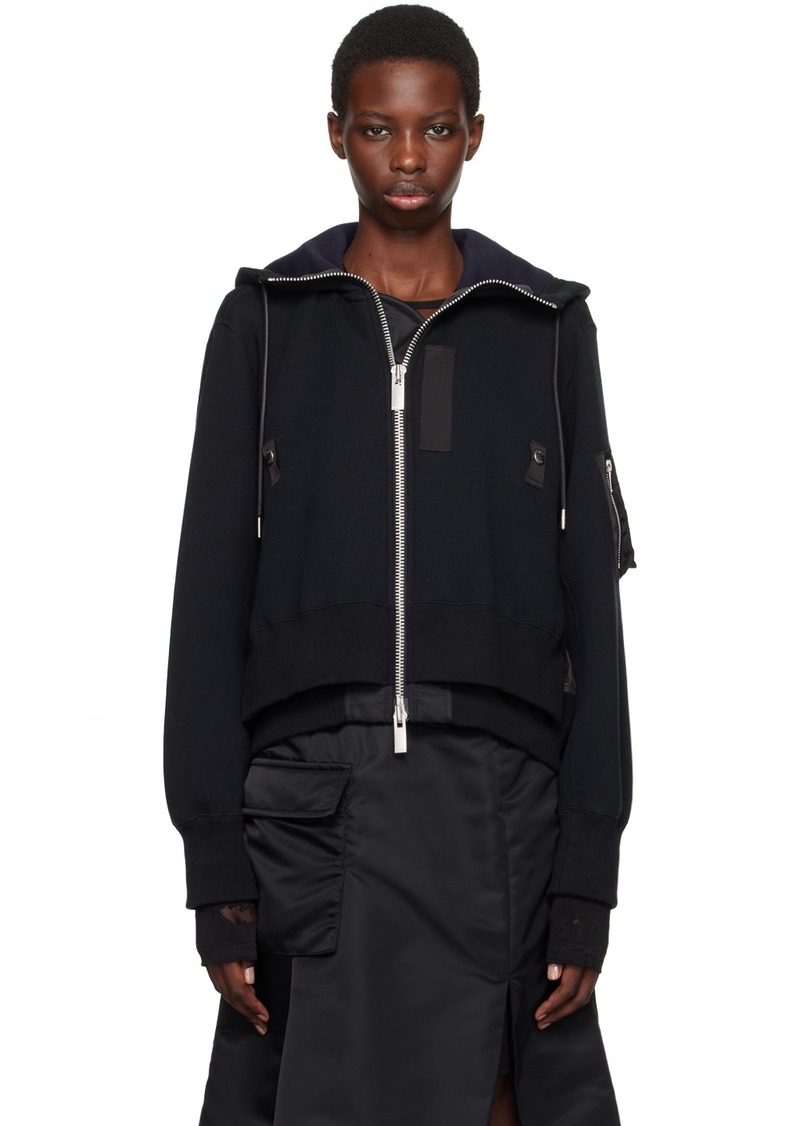 sacai Black Layered Hoodie