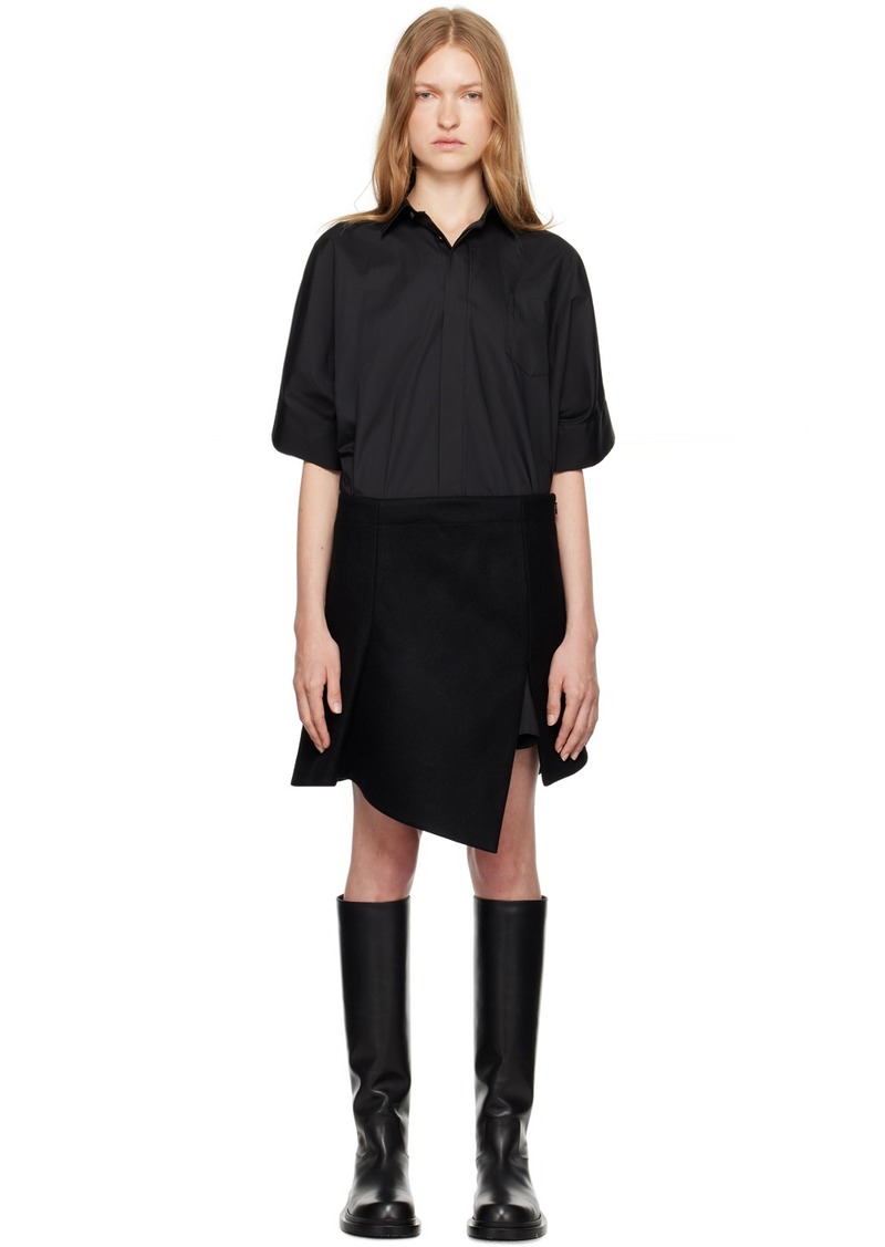 sacai Black Paneled Mini Dress