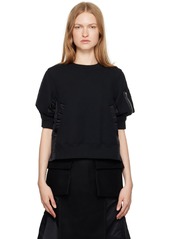 sacai Black Paneled Sweatshirt