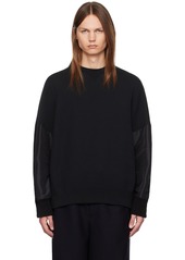 sacai Black Paneled Sweatshirt