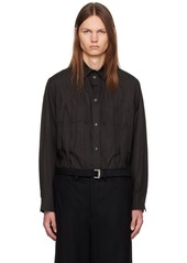 sacai Black Pleated Shirt