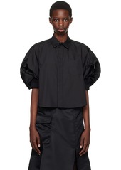 sacai Black Puff Sleeve Shirt