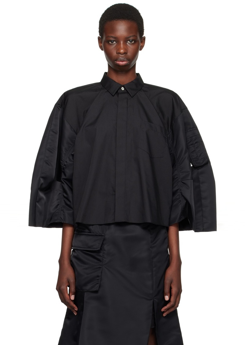 sacai Black Puff Sleeve Shirt