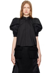 sacai Black Puff Sleeve Shirt