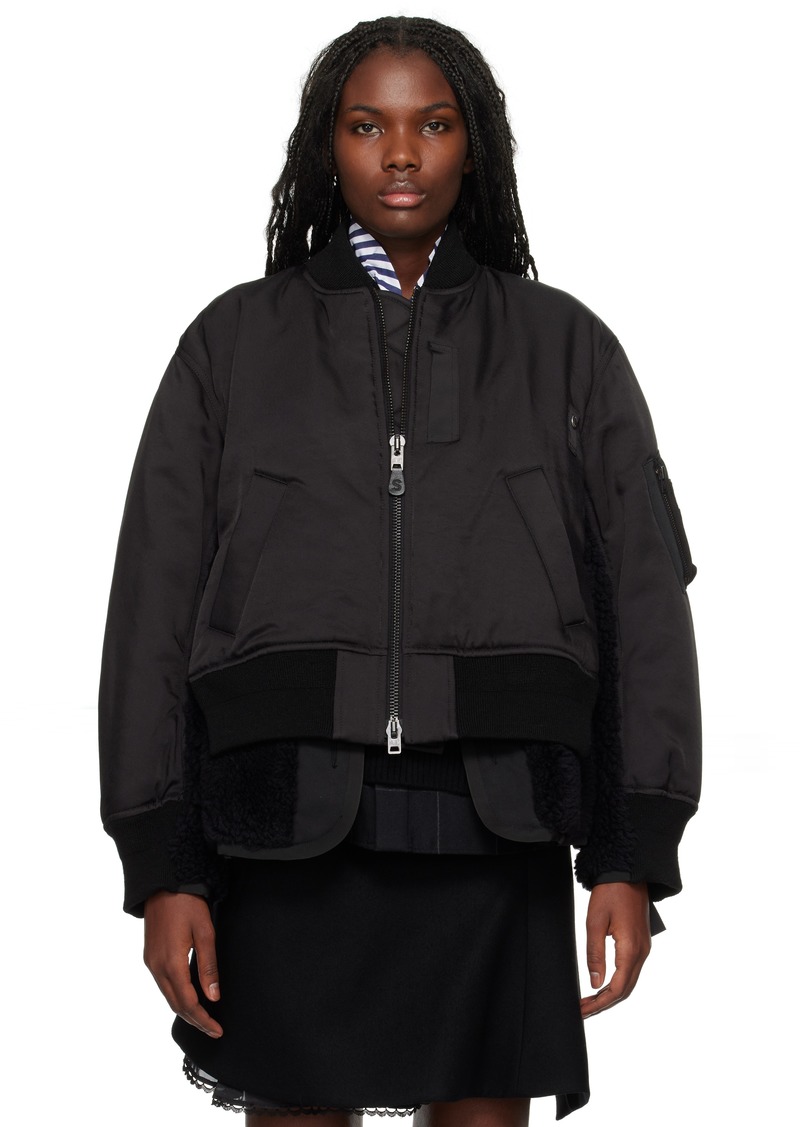 sacai Black Spiewak Edition Bomber Jacket