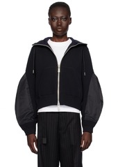 sacai Black Sponge Sweat Hoodie