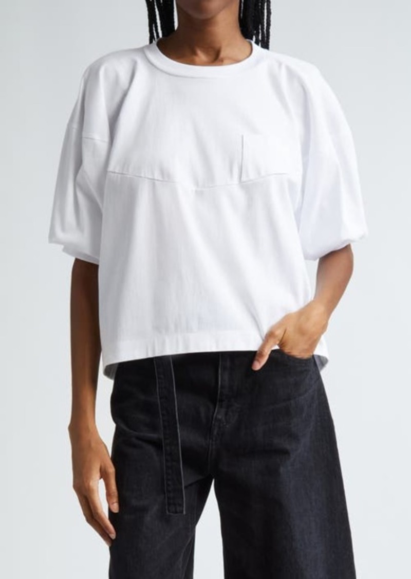 Sacai Bubble Sleeve Cotton Jersey T-Shirt