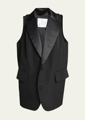 SACAI Cocoon Silk Blazer Vest
