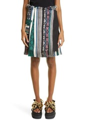 Sacai Cotton Jaquard Wrap Skirt in Multi at Nordstrom