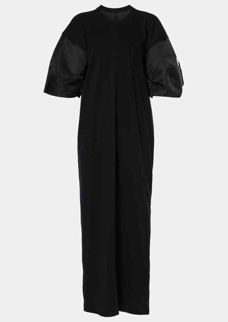 Sacai Cotton jersey midi dress