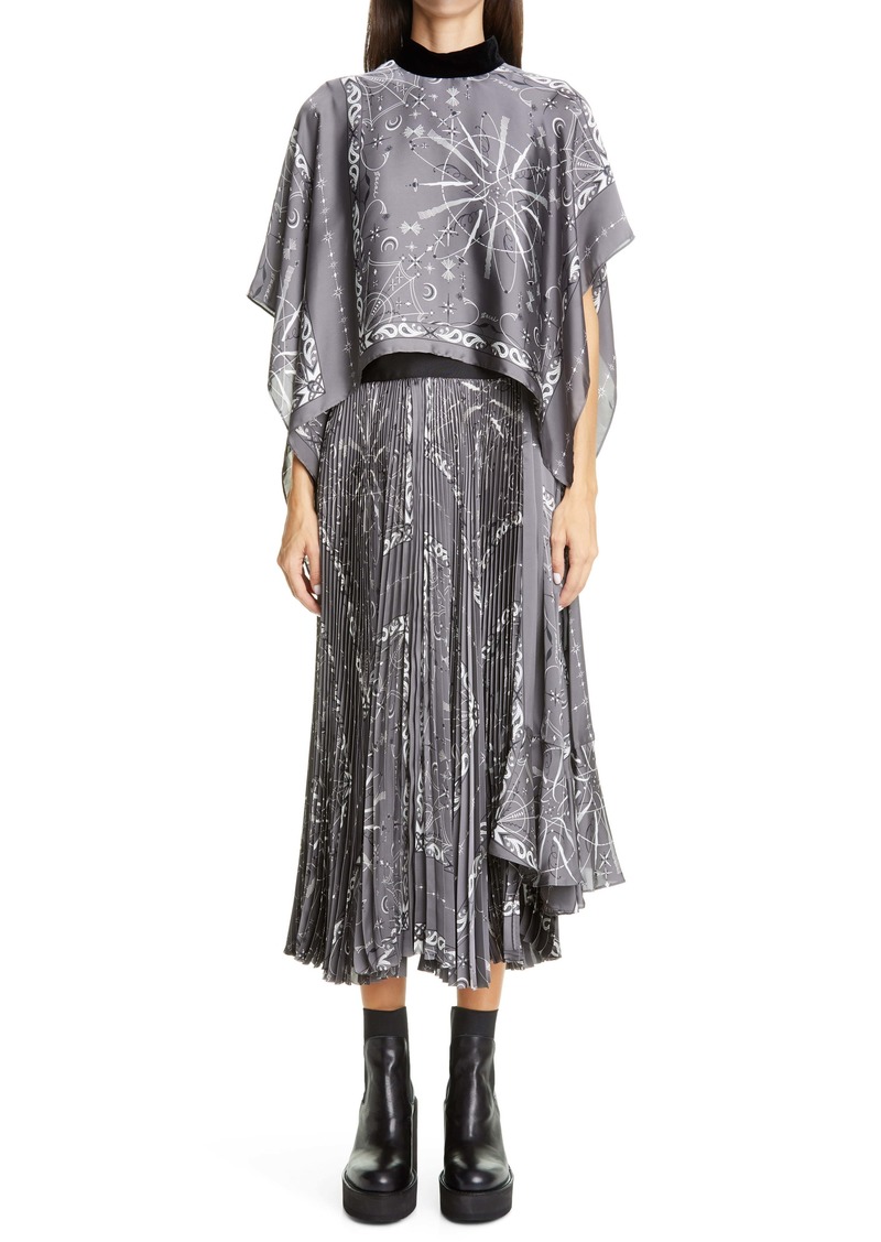 Sacai Sacai Dr. Woo Bandana Print Popover Midi Dress | Dresses