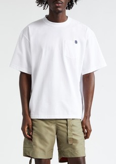Sacai Embroidered Cotton Jersey T-Shirt