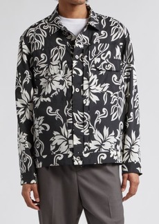 Sacai Floral Print Blouson Jacket