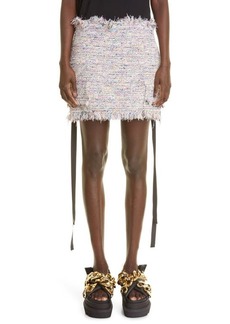 Sacai Fringed Tweed Skirt in Multi at Nordstrom