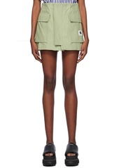 sacai Green Carhartt WIP Edition Shorts