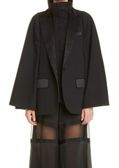 Sacai Hybrid Suiting Cape in Black at Nordstrom