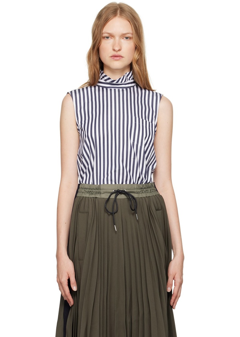 sacai Navy Striped Top