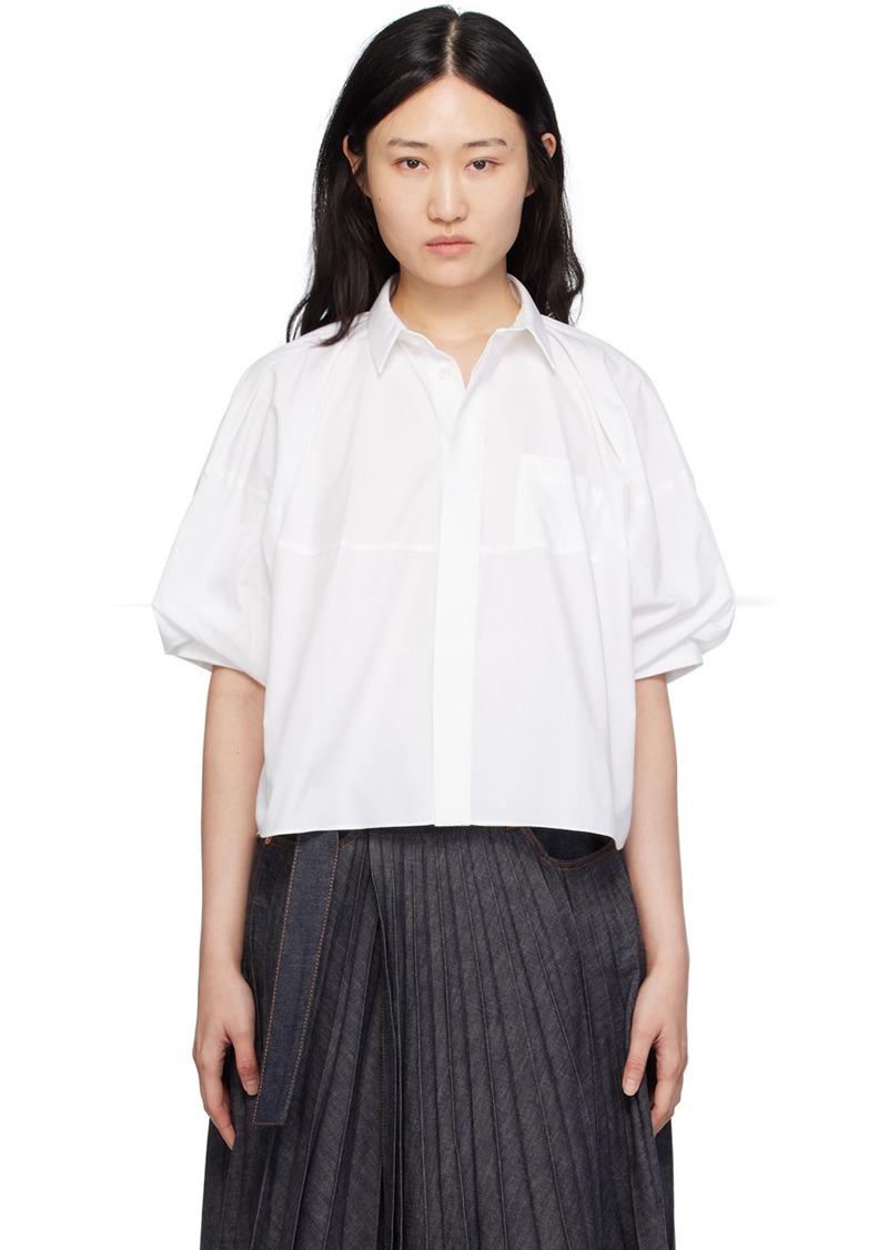 sacai Off-White Puff Shirt