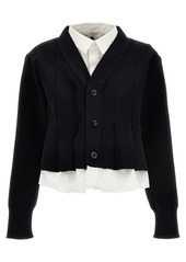 SACAI Shirt-insert cardigan