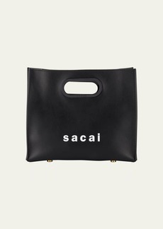 SACAI Small Leather Shopper Tote Bag