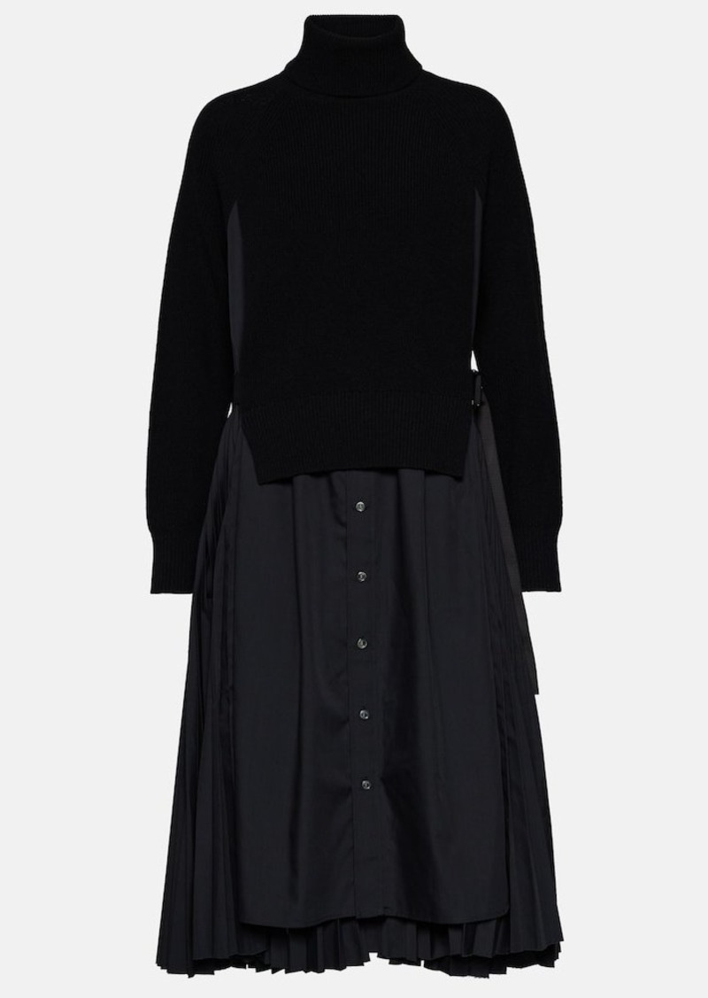 Sacai Turtleneck midi dress