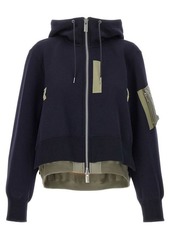 SACAI Two-material hoodie