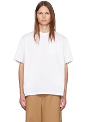 sacai White Paneled T-Shirt