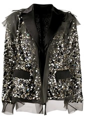 Sacai sequinned organdy deconstructed jacket