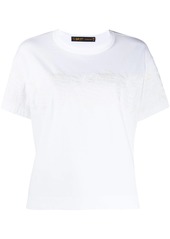 Sacai short sleeve embroidered floral T-shirt