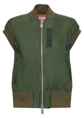 Sacai Sleeveless Nylon Zip-up Jacket